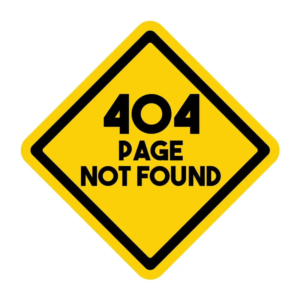 404 Page Not Found" error graphic.