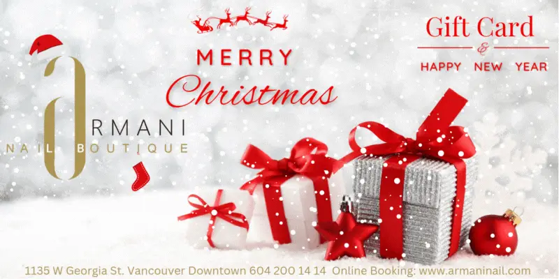 Armani Nail Boutique Christmas and New Year Gift Card.